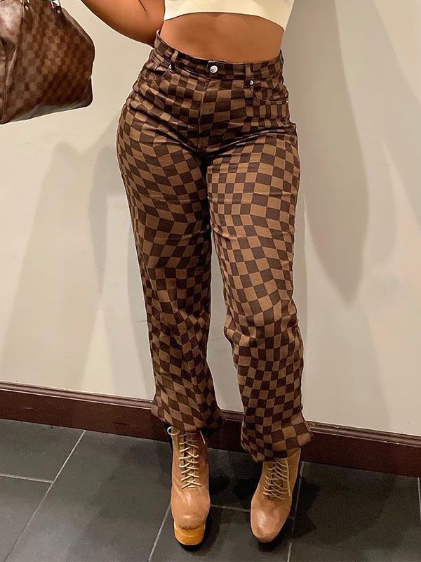 Shop Louis Vuitton Women's Brown Pants