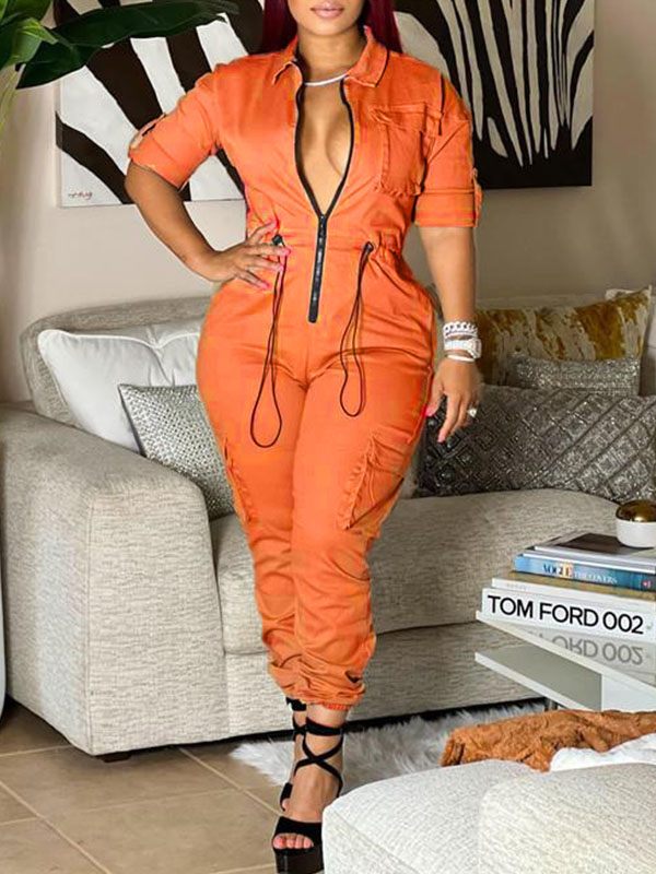 Motionkiller Zip-Front Cargo Jumpsuit