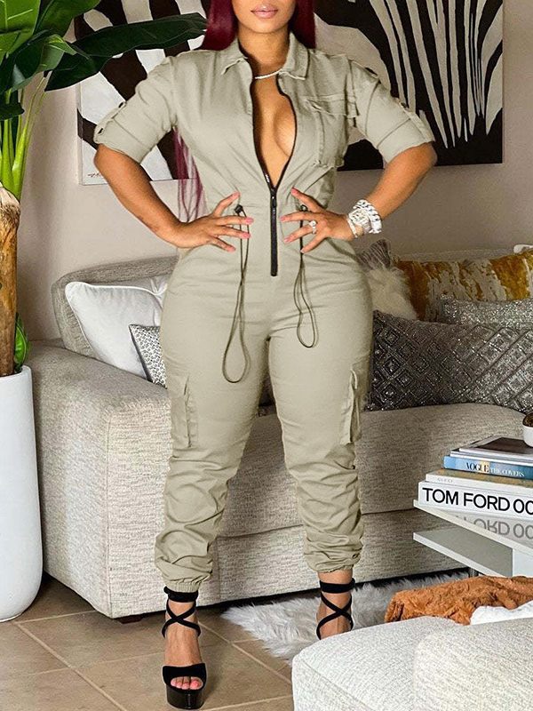 Motionkiller Zip-Front Cargo Jumpsuit