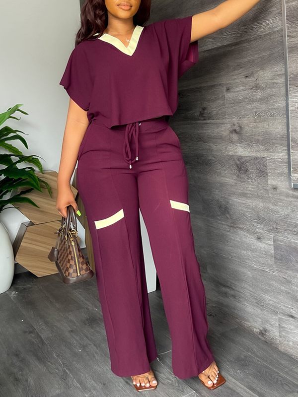 Motionkiller V-Neck Top & Drawstring Pants Set