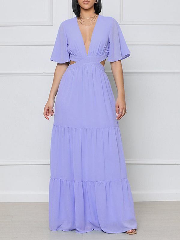 Motionkiller V-Neck Cutout Maxi Dress