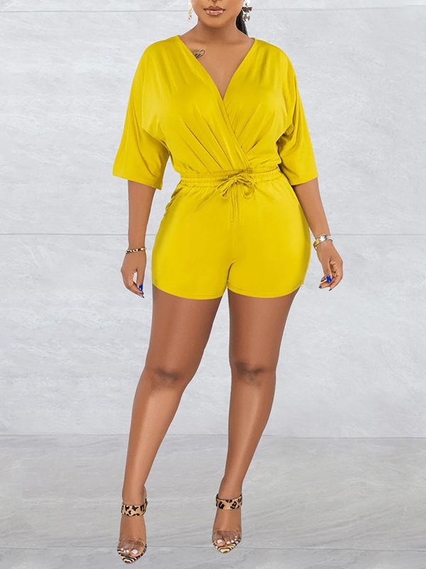 Motionkiller V-Neck Drawstring Romper