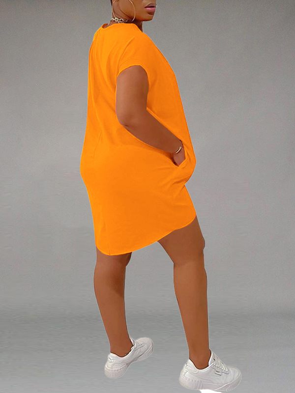 Motionkiller Solid Tee Dress with Pockets