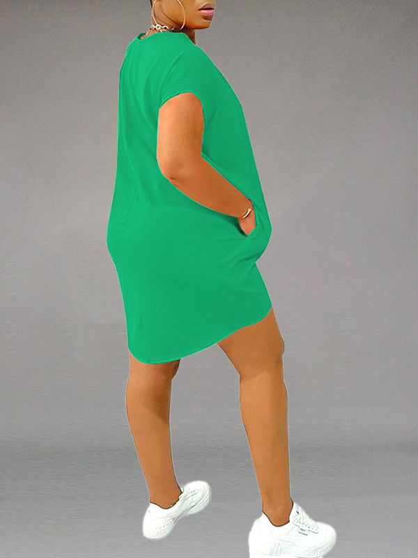 Motionkiller Solid Tee Dress with Pockets