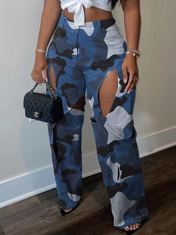 Camo Cutout Pants