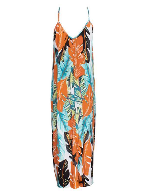 Motionkiller Leaf Print Cami Dress