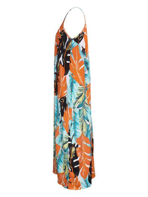 Motionkiller Leaf Print Cami Dress