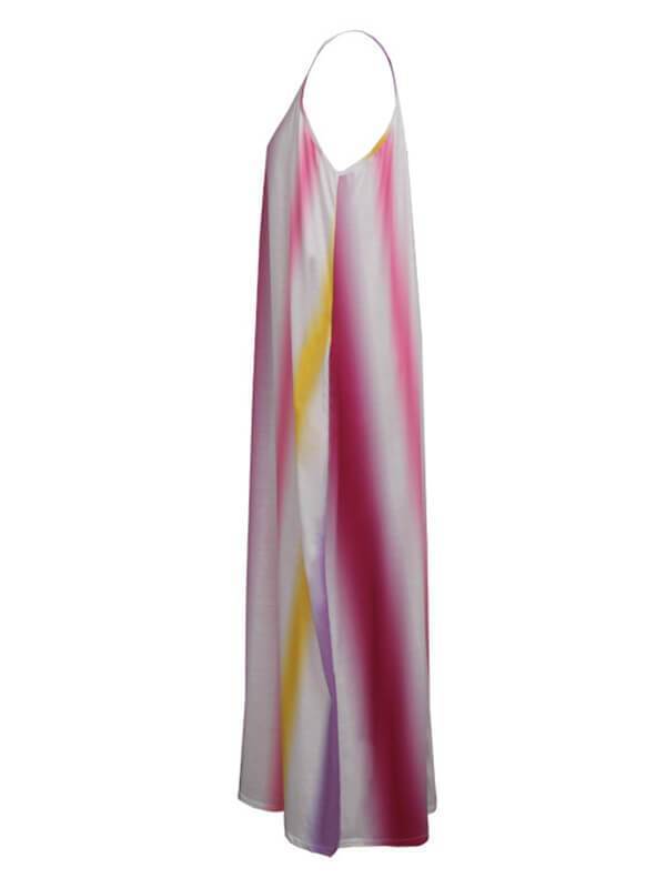 Stripe V-Neck Cami Dress--Clearance