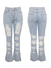 Load image into Gallery viewer, Motionkiller Distressed Side-Slit Jeans