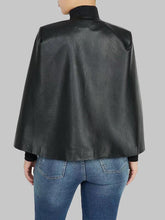 Load image into Gallery viewer, Faux Leather Cape Blazer