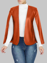 Load image into Gallery viewer, Faux Leather Cape Blazer