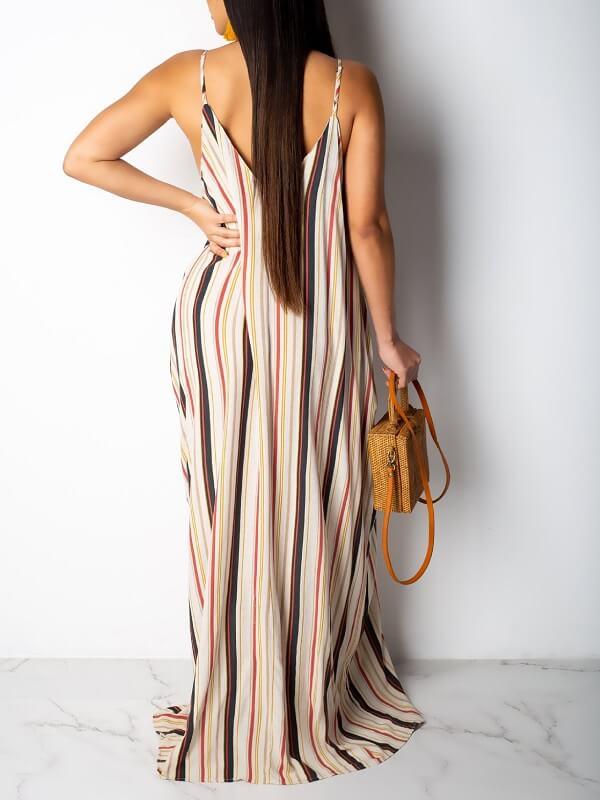 Motionkiller Stripe V-Neck Cami Dress