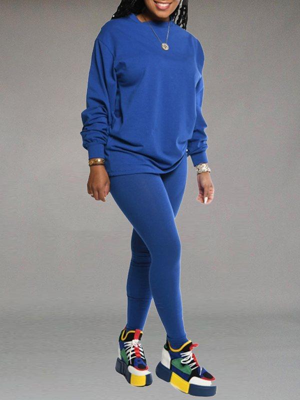 Motionkiller Solid Sweatshirt & Leggings Set