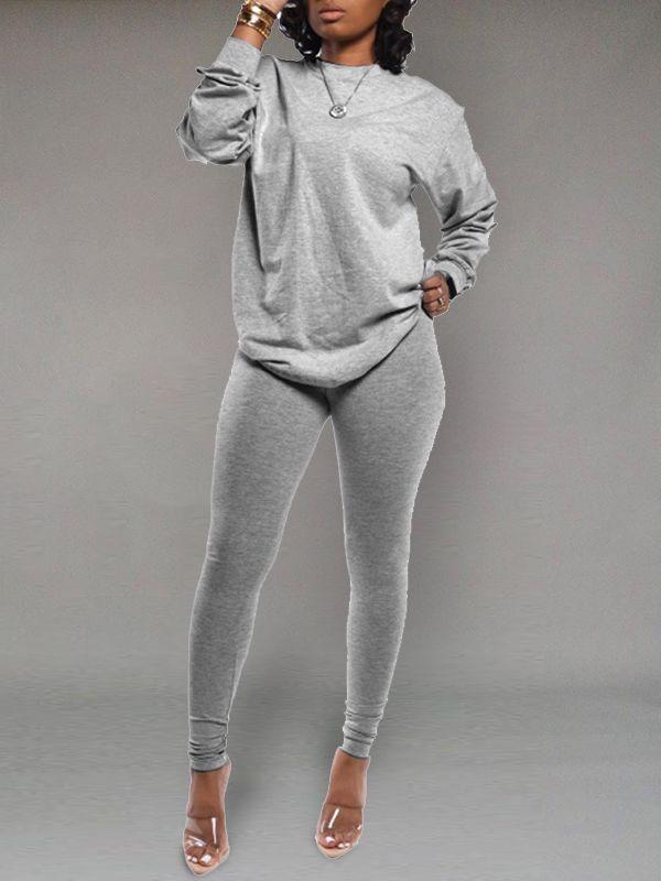 Motionkiller Solid Sweatshirt & Leggings Set