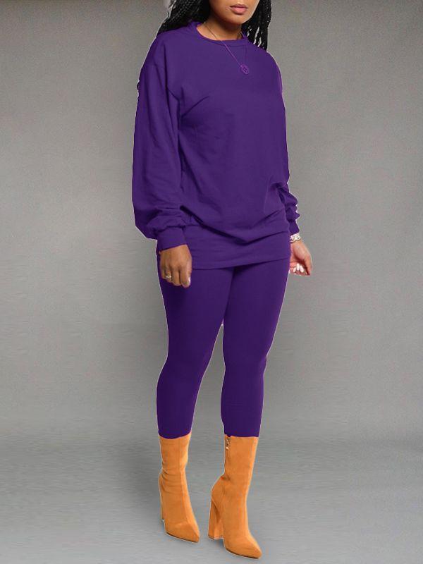 Motionkiller Solid Sweatshirt & Leggings Set