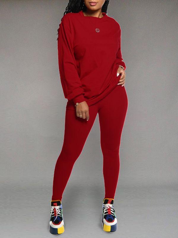 Motionkiller Solid Sweatshirt & Leggings Set