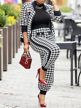 Load image into Gallery viewer, Houndstooth Jacket &amp; Pants Set
