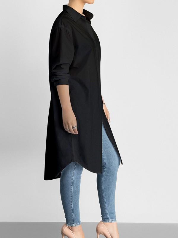 Tops - Solid Loose Classic Shirt